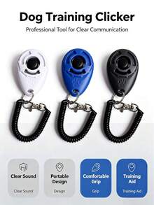Dog Training Clicker, Behavior Correction Command Communication Training Tool With Sound, Dog Training Supplies - Multicolor - View 8