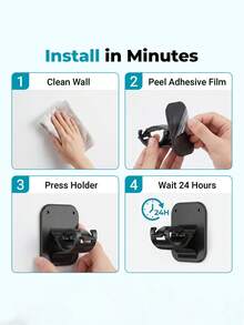 1PC Curtain Rod Bracket, Invisible Nail Adhesive Hook, Large Curtain Clip, No-Drill Installation, Can Also Be Used As Towel Rack, Shower Rod Bracket, Kitchen Hook Or Closet Rod. Perfect For Bathroom, Kitchen, Bedroom, RV, Rental And Dorm Room, Or Above Blinds, They Are Also Thoughtful Gifts For Family And Friends - A - View 6