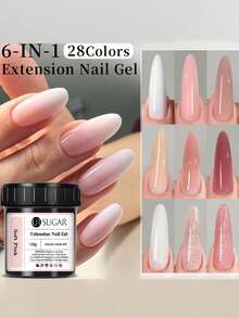 UR SUGAR 150G Canned Nail Extension Gel, Dual Effect Of Extension And Reinforcement, Prevents Lifting And Breaking, Easy To Shape, Non-Drip Formula, UV LED Light Curing - Multicolor - View 7