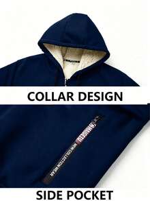 Women's Autumn/Winter Thermal Jacket, Lamb Thermal Lining, Thickened For Winter, Suitable For Outdoor Sports Casual Fall - Navy Blue - View 4