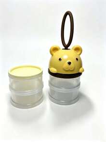 1pc Portable Multi-Layer Baby Formula Milk Powder Dispenser With Bear Design, Transparent, Detachable 3/4 Layers, Milk Powder Box - Multicolor - View 14