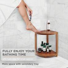 Bathroom Support Seating - Acacia Wood. - View 6