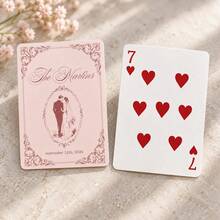1pc Personalized Custom Wedding Poker Cards,Custom Names Date Vintage Couple Sketch Playing Cards,Wedding Favor Souvenir Gift,Wedding Table Decoration - Multicolor - View 16