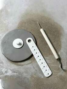 Ceramic Tool Set, Includes Transparent Radius Ruler And Perforated Divider Plate, Flexible Clay Cutting Tools, Suitable For Pottery Wheel And Clay Sculpture, Plastic Craft Gift, Ideal For Hobbyists, Beginners And Artists - Multicolor - View 2