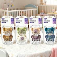 2pcs Baby Pacifiers, Printed Pacifiers Suitable For Baby Boys And Girls Day And Night Use, Perfect Gift For New Parents - Multicolor - View 3