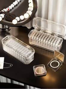 1PC/15PCS Bracelet Storage Box Transparent Acrylic Anti-Oxidation Portable Cultural Play Crystal Bracelet Jewelry Box Nail Art Accessories Bracelet Jewelry Box - Transparent - View 2