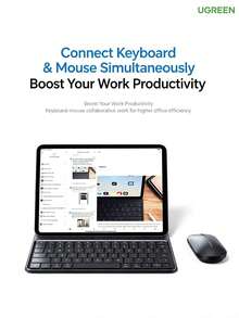 UGREEN Magnetic Keyboard For Tablet With Protective Case, Smart Magnetic Keyboard, Compatible With 11-Inch IPad Air/Pro, 11-Inch, Model 85522, 11-Inch Bluetooth Keyboard, 78 Keys, No Touchpad. - View 3