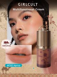 GIRLCULT Kem đa năng Loulan Series C02 Aprico dùng cho môi, má và mắt, nhung lì, mịn mượt dễ tán, lâu trôi và nhẹ mặt, phù hợp dùng hàng ngày, làm quà tặng - C02 Aprico - Xem 2