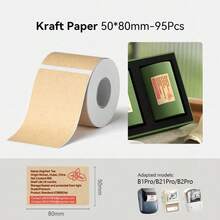 NiiMbot B21Pro/B1Pro/B2Pro Thermal Label Red Black Label DIY HD Photo Printing Adhesive Backing Waterproof /Tear/Oil Resistant - View 6