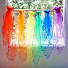 1Pc/2/4/6Pcs Juggling Scarf Silk, Dance Scarf Silk Performance Prop, Magic Scarf Performance Prop Accessory Gymnastics Accessory Decoration, Random Color - Multicolor - View 10