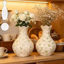 2pcs Vase Sewing Templates, DIY Multi-Style Matching Vase Pattern Quilting Stencils, Handmade Unique Vase Craft Tools, Exquisitely Designed Quilted Vase Templates, Durable PET Sewing Templates Suitable For Both Beginners And Professionals - Classic - View 7