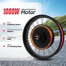 20" Aluminum Alloy Bike Conversion Kit, Brushless Gearless Motor With Overheat & Overcurrent Protection For Folding Bike Modification - Black - View 7