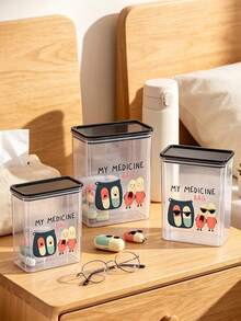 Medicine Cabinet Pattern Transparent ,My Medicine Bag Print Dustproof And Moisture,Medicine Storage, Miscellaneous Item Storage,Home And Dormitory Use - Multicolor - View 7