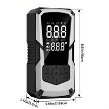 1 PC Electric Tire Inflator Portable Air Compressor, 1500mAh Battery Powered Cordless Rechargeable Air Pump, 150PSI Automatic Shut-Off Tire Pump With Digital Display, LED Flashlight, USB-C, For Car Motorcycle Bicycle Ball - Wireless - View 11