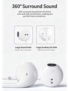 有線耳機，兼容 ，USB Type C 插頭，內置麥克風與音量控制，兼容 /Android/筆記型電腦/PC/電腦及 USB Type C 3.5MM 介面設備 - 查看 5