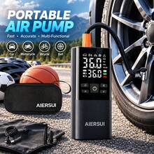 Car Tire Inflator Portable Air Compressor, 3x Faster, 150PSI With Auto Stop, Rechargeable, Pressure Gauge Display, Led Light, Car Accessories Automatic Air Pump For Motorcycle Bike Ball 11.1V/DC12V 2000mAh - Wireless - View 2