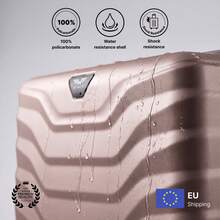 W WINGS Travel Luggage Set 4 Pcs | Vanity Case, Cabin, Medium And Large Suitcases With Spinner Wheels And Telescopic Handle - Beige - View 7