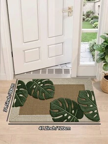 1pc 3D Pattern Doormat, Fresh Green Plant Design Wool Rug, Suitable For Bathroom, Kitchen, Outdoor, Indoor, Hallway, Bedroom, Living Room, Bedside, Machine Washable, Easy To Clean, Non-Slip Bottom, Suitable For Bedroom Winter Decor, Valentine's Day Holiday Decor, Bathroom Accessory Essential, Room Decor Set, Outdoor Decorative Carpet Mat - Multicolor - View 17