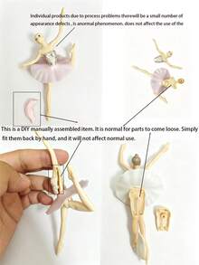 3/6pcs Ballet Themed Dancer Figurines, Suitable For Decoration And Desktop Display, Halloween/Christmas Party Gifts - Multicolor - View 6