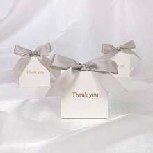 20/50pcs Exquisite Candy Gift Box, Gold "Thank You" Text | With Ribbon | Suitable For Birthday, Wedding, Mother's Day, Back To School, Valentine's Day And Other Occasions - Multicolor - View 6