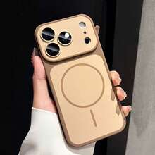 Casing Magnetik Warna Cerah Mewah Kompatibel Dengan iPhone 18 Pro Max 18 Pro, Dengan Pengisian Daya Nirkabel Magnetik dan Pelindung Layar, Casing Ponsel Kompatibel Dengan iPhone 16 Pro Max 17 Pro Max 16 Plus 17 12 11 15 14 13 - Emas Gurun - View 4