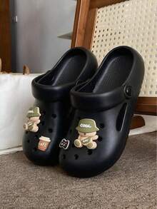2026 New Fashion Versatile EVA Clogs, Thick Sole Anti-Slip Comfortable Beach Sandals - Black - View 2