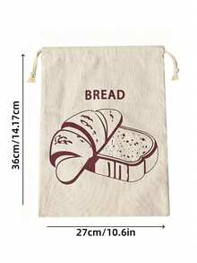 1pc Linen Bread Bag, Jute Material, Reusable, Drawstring Design, Unbleached, Suitable For Bread, Pastries, Etc., Handmade, Can Be Used For Baking, Baguette, Picnic, Wedding, Camping And Other Occasions Food Storage And Packaging. - Multicolor - View 10