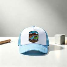 1pc Unisex Cloud Pattern Fun Sponge Mesh Trucker Hat Baseball Cap , Suitable For Daily Use, Travel, Hiking, Mountain Climbing, Beach Vacations - Multi-color - View 12