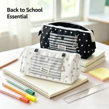 1pc Large Capacity Pencil Case & Cosmetic Storage Box - Multi-Functional Zipper Bag, Suitable For Student Stationery, Makeup Bag, Travel Essentials & Small Item Storage, Back To School Supplies, Learning Supplies, Pencil Pouch, Backpack - Pencil Case - View 2