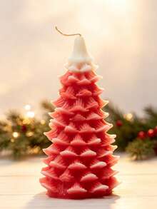 1pc Creative Christmas Tree Shaped Scented Candle, Christmas Decoration, Holiday Decor Gift, Suitable As Christmas Gift For Family And Friends - Multiple Styles - View 8