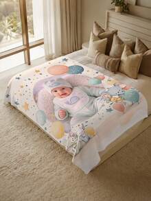 1 chiếc chăn in ảnh tùy chỉnh, chăn cá nhân hóa phù hợp cho giường/sofa/trong nhà/ngoài trời, quà Giáng sinh tùy chỉnh, quà tặng bạn bè, quà K, quà gia đình, quà sinh nhật, quà cưới, quà tặng cho bạn, quà tặng cho cô ấy, quà tặng cho bạn gái, quà tặng cho mẹ/bố - phong cách 1 - Xem 2