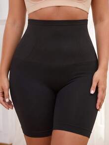 Plus Size 3 Packs Seamless High-Waist Shaper Shorts, Firm Tummy Control Body Shaper, Butt Lifting Compression Panties - Multicolor - View 3
