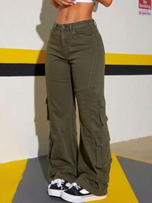 Women Jeans - Army Green - View 4