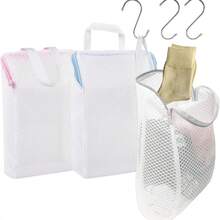 Zippered Mesh Laundry Bag With Handle, Anti-Tangle Delicate Lingerie & Bra Wash Bag, Machine Washable Garment Protection Bag, Home & Travel Storage Organizer Bag, Suitable For Cosmetics, Underwear, Small Items - Multicolor - View 7
