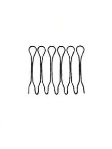 24pcs/12pcs/1pc Black Metal Wavy Hair Clips, Non-Slip Hair Clips For Women, Suitable For Thick, Fine, Curly And Straight Hair Styling Accessories - Black - View 6