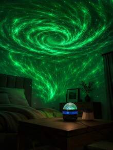 LED Projector Night Light With Aurora Borealis - USB Powered, ABS Plastic, Includes Remote Control, Suitable For Bedroom, Living Room, And Office Decoration, Perfect For Christmas, Birthday Parties, Creating Ambiance, And Bedroom Decor. - Multicolor - View 4