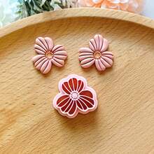 Light Oxygen Flower Cluster Polymer Clay Cutting Mold, Multi-Petal Small Flower Shape, Radial Hollow Texture Petal Design Clay Cutting Mold, DIY Handmade Earring Pendant Brooch Making Tool, Suitable For Polymer Clay, 3D Printed Process, Clean Cut, Handmade Jewelry Floral DIY Craft Accessory, 3D Printed Process, Clean Cut, Handmade Jewelry Floral DIY Craft Accessory - Flowers - View 6