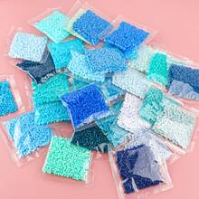 2.6mm Sundymot Fuse Beads, 1000PCS+ Blue-Green Color System Independent Packaging, Easy To Store, Not Easy To Spill, DIY Pendant Keychain, Jewelry Making Craft Raw Material, Graduation Season, Back To School, Christmas, Party Birthday Gift, Multi-Color 2.6mm Fuse Beads Bulk Refill Kit - 2.6mm Puzzle Beads - View 7