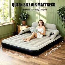 Luxury Inflatable Mattress, Multi-Functional Air Bed And Sofa Bed, Suitable For Indoor And Outdoor Use, Perfect For Camping, Wedding Season, Hosting Guests, Christmas And Holiday Relaxation (Air Pump Not Included) - B - View 1
