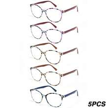 3pcs/5pcs Oval Fashion Women's Reading Glasses, Colorful Floral Frame, Design, Premium PC Frame With Comfortable Spring Temples, Suitable For Daily Office Use, Women's Reading Glasses Combo Pack - 2 Purple + 2 Brown + Blue - View 11