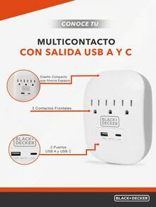black & decker Adapters & Multi-Outlets - US A Type Plug(110-127V) - View 3