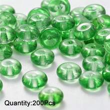 200pcs 3*6mm Colorful Transparent Glass Beads Spacer Beads DIY Jewelry Making Accessories For Necklace Bracelet Pendant Loose Beads - Transparent Abacus Glass Beads - View 16