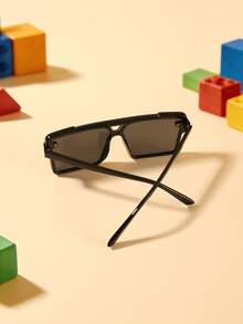 1pc Kids 3-8 Years Old Oversized Square PC Frame Fashion Glasses, Cool Style, Suitable For Outdoor Parties And Vacations, With Glasses Case - Multicolor - View 6