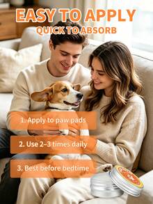 GJYC PET Unscented Paw & Nose Balm For Dogs – Moisturizer For Dry Cracked Pads, Noses & Elbows – Beeswax, Olive & Macadamia Oil Repair Butter - Orange - View 5