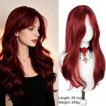 1 Piece Synthetic Heat-Resistant Straight Hair 28 Inch Long Straight Mint Blue Wig Middle Part Bangs Natural Looking Soft Heat Resistant Wigs For Party Daily Use, Halloween - Multicolor - View 12