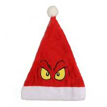 The Grinch 1pc Plush Embroidered Christmas Hat Green Monster Cartoon Xmas Hat - Style-a - View 7