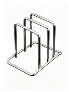 Minimalist Aluminum Alloy Countertop Storage Rack, Vertical Space-Saving And Ventilated, Cutting Board Organizer, Suitable For Kitchen Countertop Storage, Daily Cooking, Spring Summer Autumn Winter Home Use - Multicolor - View 9