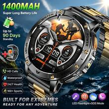 KENPANG 1400mAh Battery Men's Sports Smart Watch, Built-In Red & White Dual-Color LED Flashlight, IPX8 Waterproof, 100+ Sports Modes, Call & Answer, Message Notifications, 24-Hour Health Monitoring, 200+ Watch Faces, Sleep Tracking, Men's Fitness Tracker - View 15