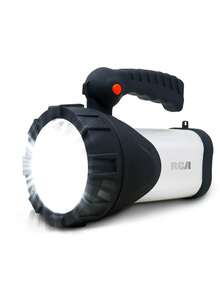 RCA Linterna LED Recargable de Alta Potencia, Lámpara de Mano Portátil para Camping y Senderismo, Reflectores de 550 lm y Luz Lateral de 300 lm, 4 Modos de Iluminación y Batería de 6,000 mAh RC-8600B - Blanco Frío - Ver 10