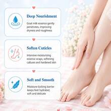 KORMESIC Goat Milk Moisturizing Foot Mask 1 Pair 35ml Wearable Sock Type Goat Milk Extract Softens Dry Rough Foot Skin Home Moisturizing Foot Care - Milky Aroma - View 2
